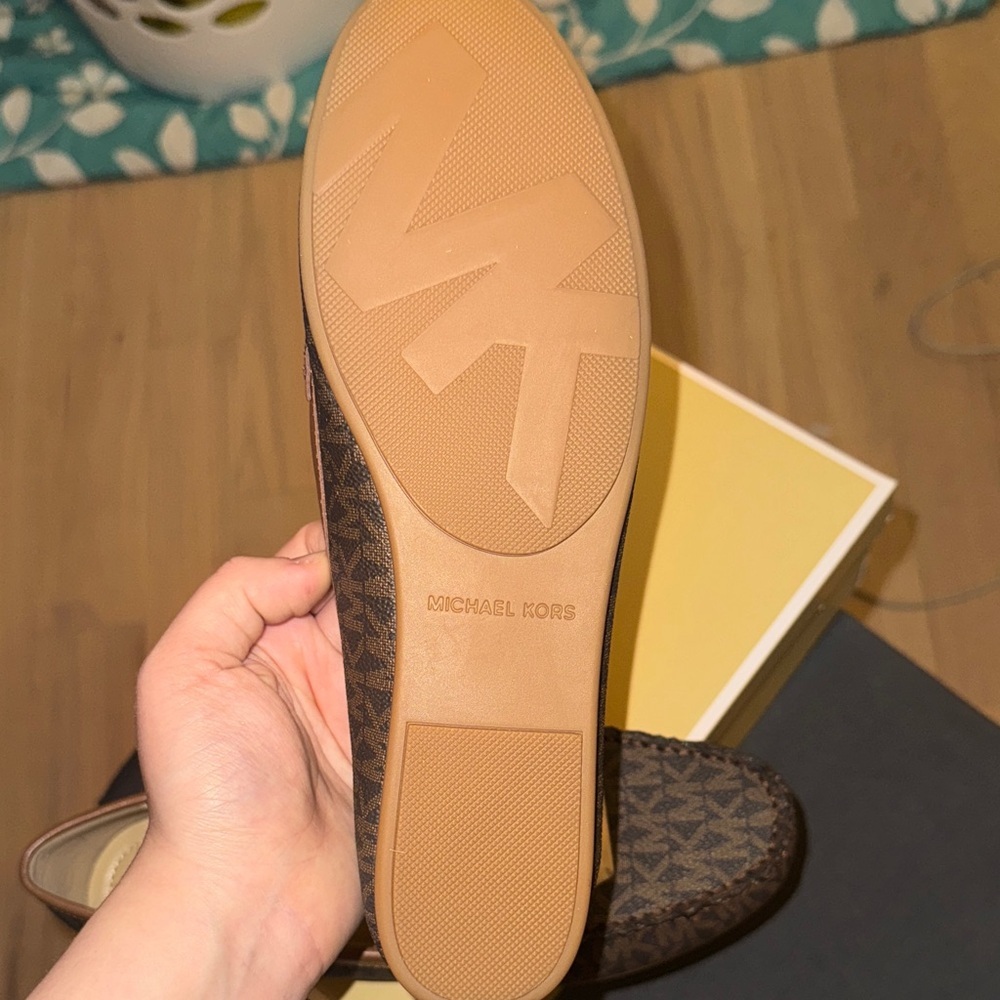 Michael Kors Dark Brown Patterned Loafers - Picture 4 of 15